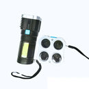 Lanterna LED Potente 5 em 1 – Ultra Brilhante, Recarregável via USB e de Longo Alcance para Uso Externo