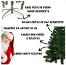 Árvore de Natal Verde 120cm/150cm/180cm com Galhos - Decoração de Natal em Pinheiro Premium