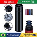 Garrafa Térmica Inox com Sensor Digital de Temperatura LED – Mantém Bebidas Quentes e Geladas