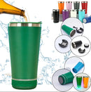 LANÇAMENTO | Copo térmico de inox 420ml com tampa abridor e caixa de som Bluetooth com LED