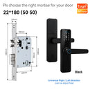 echadura Eletrônica Inteligente TUYA Wi-Fi com Biometria, Cartão, Senha e Chave – Compatível com Alexa