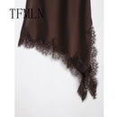 Vestido Feminino Slim com Renda e Costas Abertas – Estilo Festa Verão