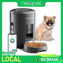 NEWPET 2L Mini Comedouro Automático para Gatos, Aplicativo Inteligente TUYA WIFI Dispenser Comida Pet Automático, Potes e Tigelas para Cães