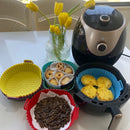 Cesto Assadeira de Silicone para Air Fryer – Forma Reutilizável para Fritadeira Elétrica