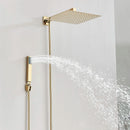 Conjunto de Chuveiro Pressurizado Embutido em Aço Inox Cromado com Barra de Chuveiro e Ducha Higiênica para Banheiro