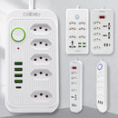 Extensão Elétrica com USB – Filtro de Linha 10A, Proteção e Suporte 100–220V