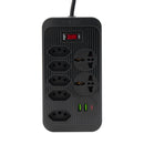 Extensão Elétrica com USB – Filtro de Linha 10A, Proteção e Suporte 100–220V