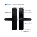 echadura Eletrônica Inteligente TUYA Wi-Fi com Biometria, Cartão, Senha e Chave – Compatível com Alexa