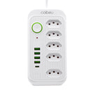 Extensão Elétrica com USB – Filtro de Linha 10A, Proteção e Suporte 100–220V