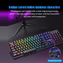 Teclado Gamer RGB com Fio – 104 Teclas, Sensação Mecânica, Compatível com Windows