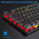 Teclado Gamer RGB com Fio – 104 Teclas, Sensação Mecânica, Compatível com Windows