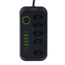 Extensão Elétrica com USB – Filtro de Linha 10A, Proteção e Suporte 100–220V