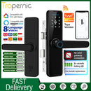 echadura Eletrônica Inteligente TUYA Wi-Fi com Biometria, Cartão, Senha e Chave – Compatível com Alexa