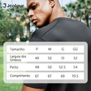 Camiseta esportiva masculina, feita em tecido respirável e elástico, com secagem rápida. Ideal para treinos intensos, futebol e uso diário com máximo conforto