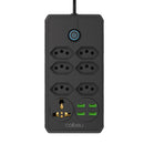 Extensão Elétrica com USB – Filtro de Linha 10A, Proteção e Suporte 100–220V